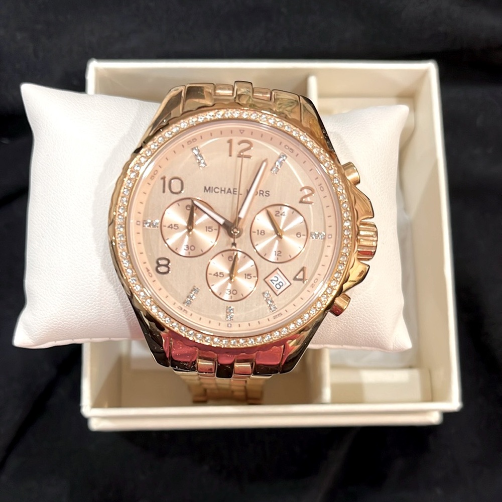 Michael Kors Gold Watch with Blush Dial